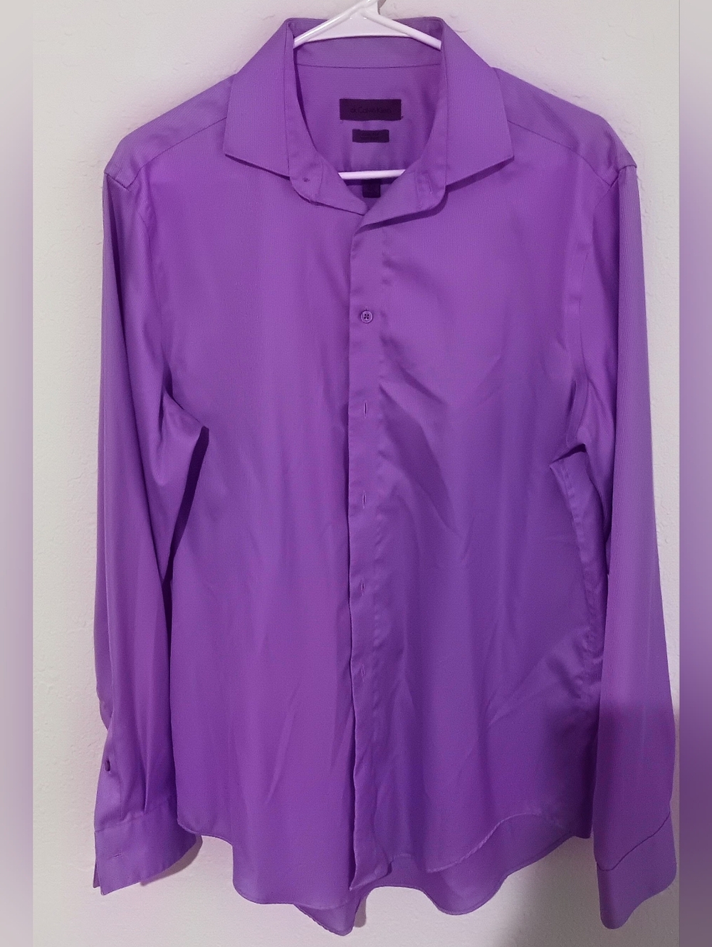 cK Calvin Klein Vibrant Purple Button Down Slim Fit non-iron 16-34/35